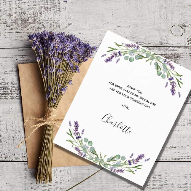 Obrigado de eucalipto lavanda de orçamento (Criador carregado)