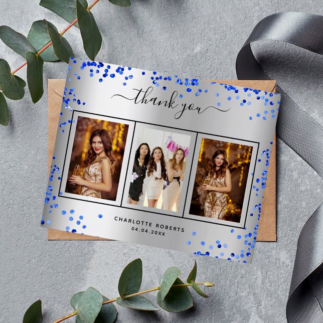 Obrigado de fotos azul real de prata de aniversári (Criador carregado)