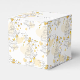 Obrigado de gaiola de cinza amarela você caixa de