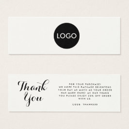 Obrigado de logotipo de negócios de script elegant