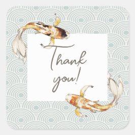 obrigado de peixe koi japonês você adesivo