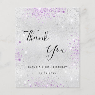 Obrigado de relíquia de prata roxa