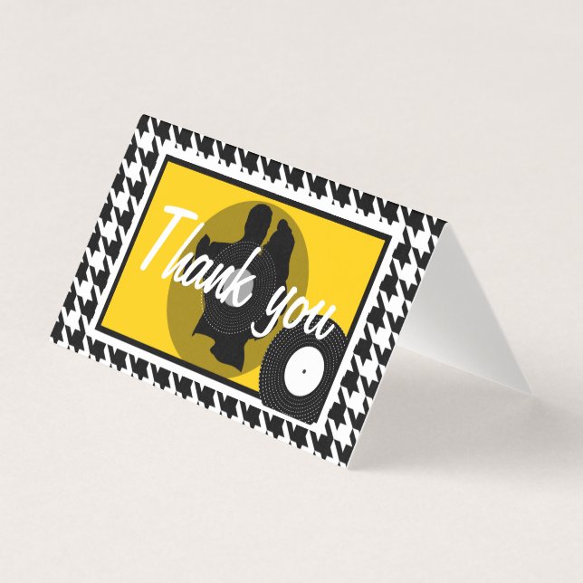 Obrigado de temas amarelo, preto e branco com veri (Frente)