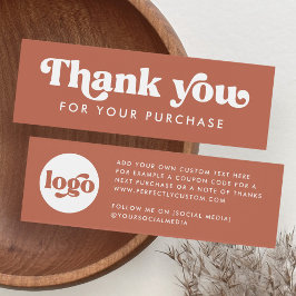 Obrigado de terracotta do logotipo retroboho inser