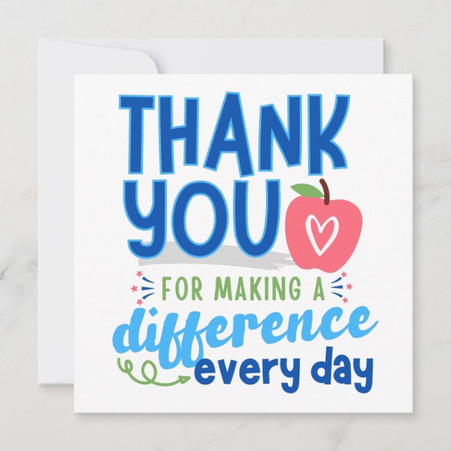 Obrigado, Diretor, Obrigado Cartão De Professor (Frente)