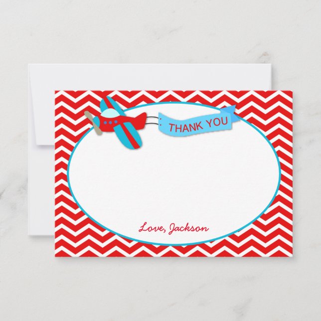 Obrigado do aniversário do avião você cartões (Frente)