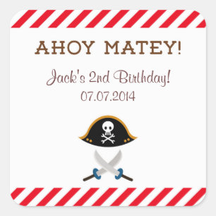 Obrigado do aniversário do pirata você etiquetas