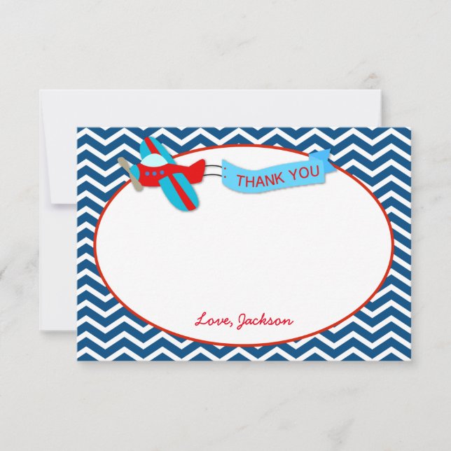 Obrigado do avião você cartões (Frente)