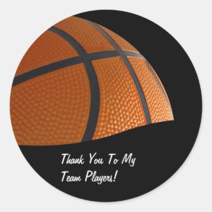 Obrigado do basquetebol você etiquetas