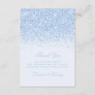 Obrigado do brilho dos azuis bebés você cartões