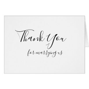 obrigado do cartão de casamento você para