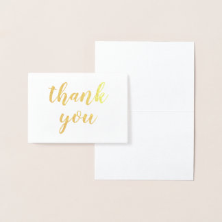 obrigado do cartão de folha de alumínio dourado