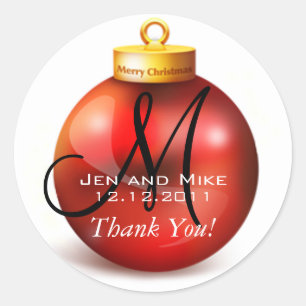 Obrigado do casamento de dezembro você etiquetas