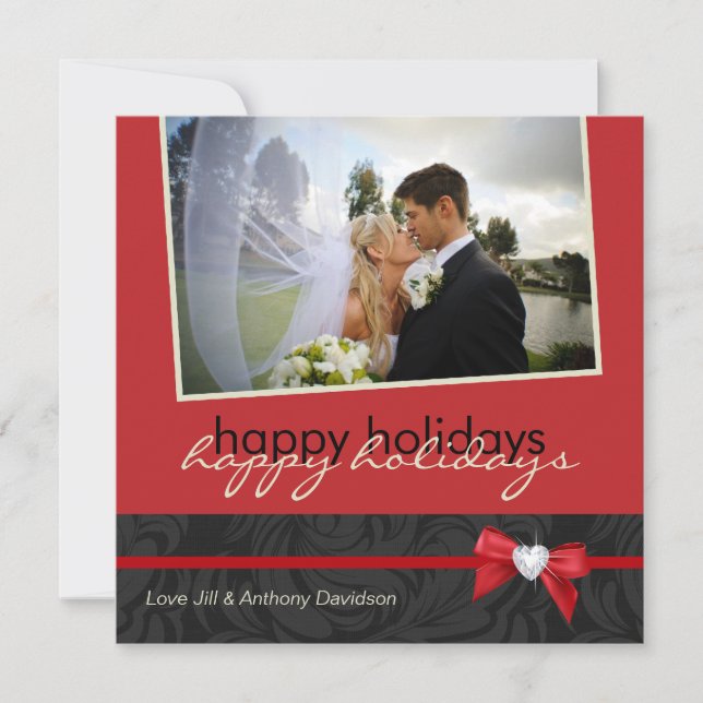 Obrigado do casamento do Natal você cartão com (Frente)