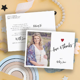 obrigado do chá de fraldas seu cartão postal