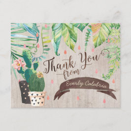 Obrigado do chá do deserto do cacto você cartões