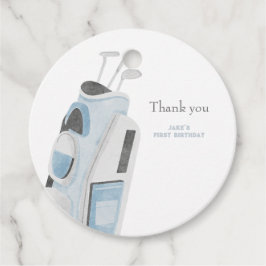 Obrigado do clube de golfe azul, sua etiqueta de p