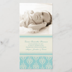 Obrigado do creme do Aqua você cartões com fotos