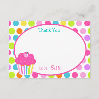 Obrigado do cupcake você cartões