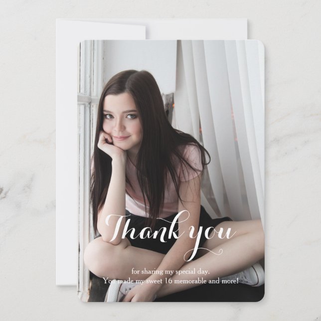 Obrigado do doce 16 você cartão azul (Frente)