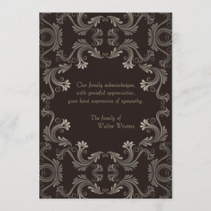 Obrigado do falecimento da relembrança você notas