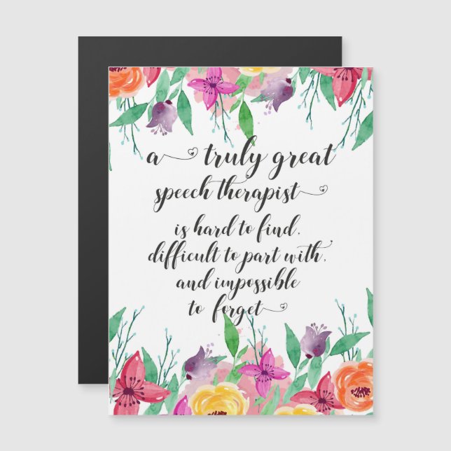 obrigado do terapeuta da fala da escola excelente  (Frente/Verso)