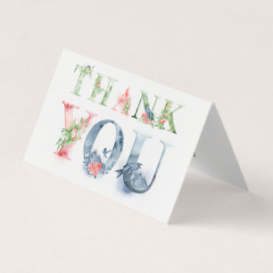 Obrigado dobrado de foto de script floral de Water