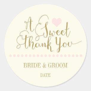Obrigado doce da ETIQUETA do FAVOR do CASAMENTO
