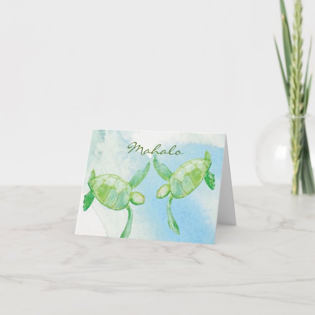 Obrigado dos pares de Honu você cartões (Frente)