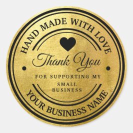 Obrigado, Dourado Clássico Do Adesivo Redondo