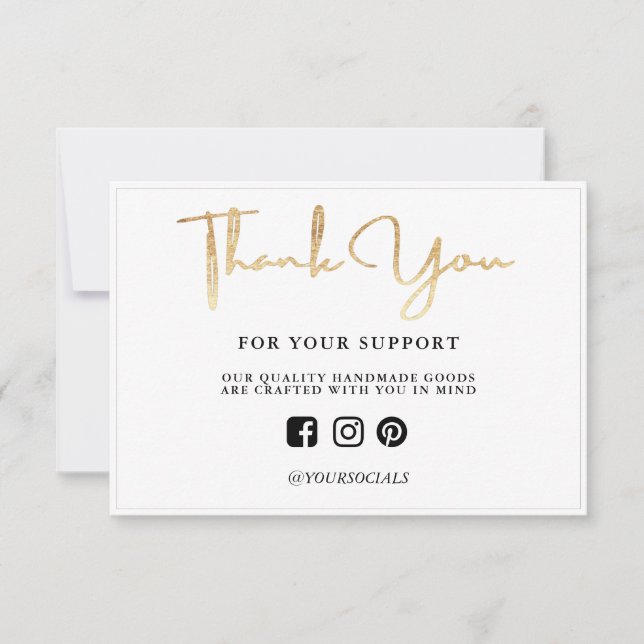 Obrigado Dourado Light Custom Media Insert (Frente)