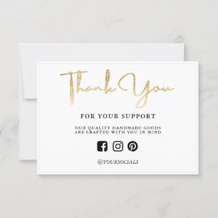 Obrigado Dourado Light Custom Media Insert