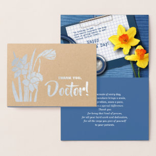 Obrigado, Doutor. Cartões de luxo do Foil Real