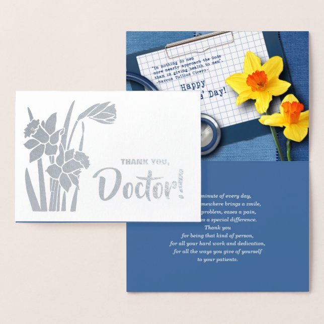 Obrigado, Doutor. Cartões de luxo do Foil Real (Exibição)