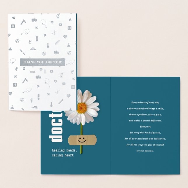 Obrigado, Doutor. Cartões de luxo do Foil Real (Exibição)