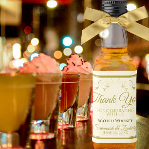 Obrigado elegante simples do casamento do ouro &