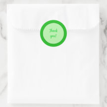 Obrigado em Adesivos de Círculo Verde