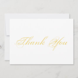Obrigado, escreva um cartão elegante branco de our