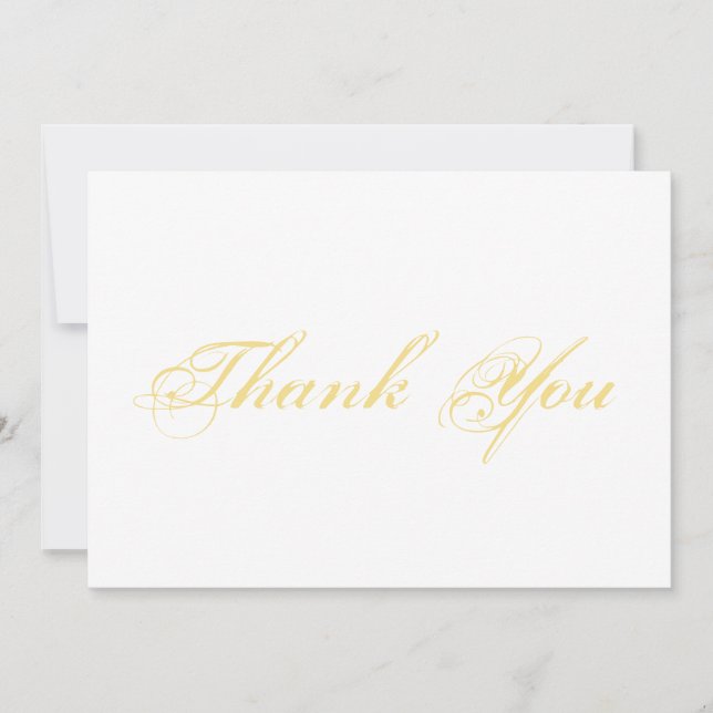 Obrigado, escreva um cartão elegante branco de our (Frente)