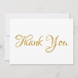 Obrigado Escrito elegante carta branca escura dour