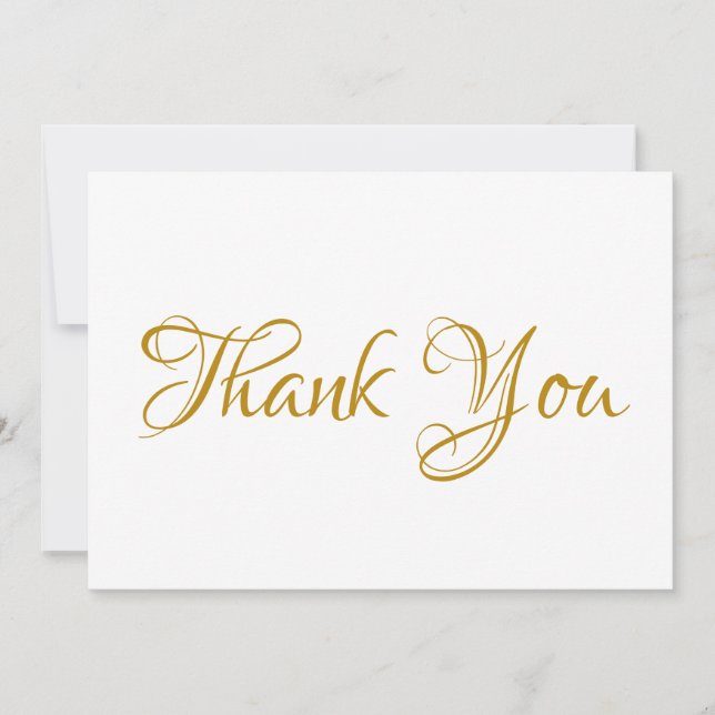 Obrigado Escrito elegante carta branca escura dour (Frente)