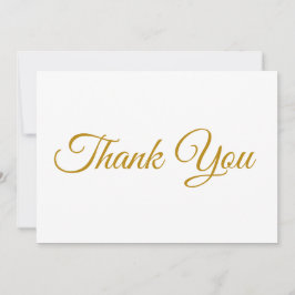 Obrigado Escrito elegante carta branca escura dour