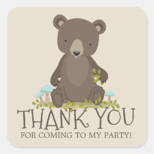 Obrigado etiqueta de Cub de urso para o partido