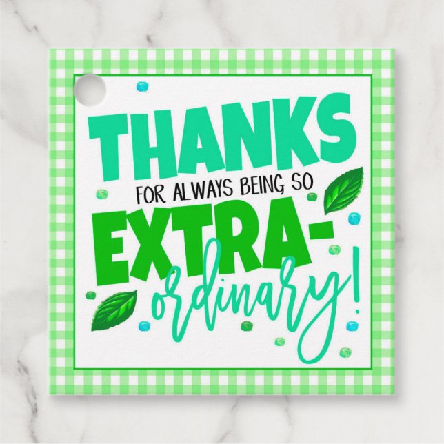 Obrigado Etiqueta de presentes (Frente)