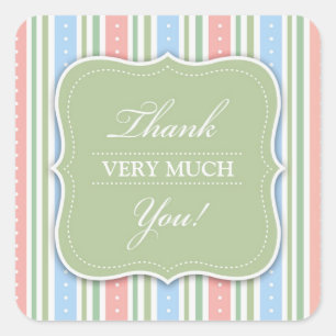 Obrigado etiqueta do chá de fraldas