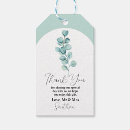 Obrigado Etiquetas Casando Eucalyptus Green Mint L