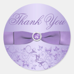 Obrigado floral do Lilac você etiqueta