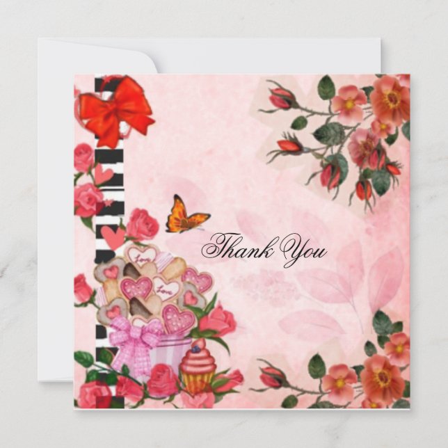 Obrigado flores e bolos (Frente)