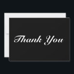 Obrigado, guião preto branco, cartão de nota elega<br><div class="desc">Obrigado, carta de anotações elegante preto branco. Elegante, design moderna.</div>