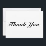 Obrigado, guião preto branco, cartão de nota elega<br><div class="desc">Obrigado, carta de anotações elegante preto branco. Elegante, design moderna.</div>